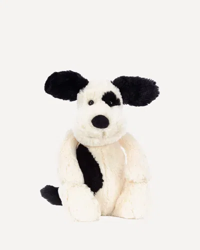 Jellycat Medium Bashful Rufferty Puppy Plush Toy In Cream