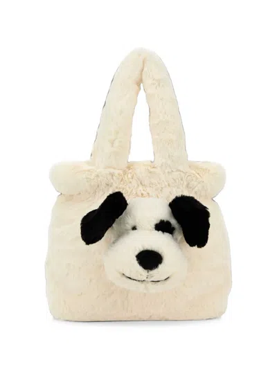 Jellycat Rufferty Puppy Tote Bag In White