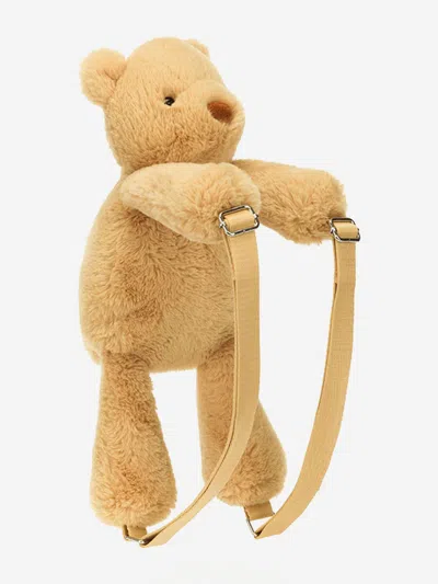 Jellycat Smudge Bear Backpack In Beige