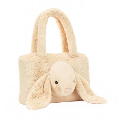 Jellycat Women's Smudge Rabbit Tote Bag In Oatmeal In White