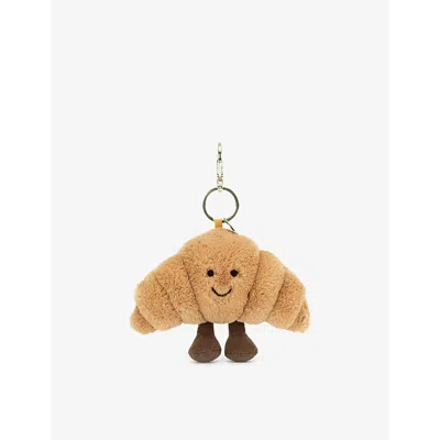 Jellycat Womens  Amuseable Croissant Woven Bag Charm 16cm In Brown