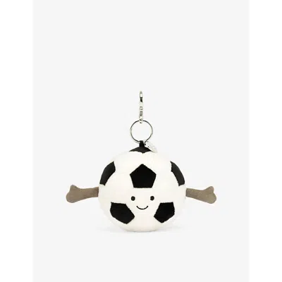 Jellycat Womens  Amuseable Sports Football Woven Bag Charm 16cm In Multi
