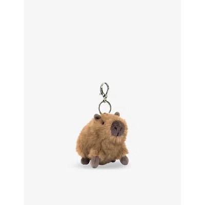 JELLYCAT WOMENS CLYDE CAPYBARA SOFT BAG CHARM 14CM