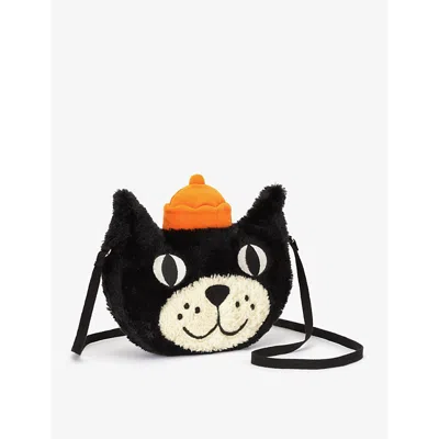 Jellycat Womens Kids'  25th Anniversary Cat-embroidered Woven Cross-body Bag In Burgundy