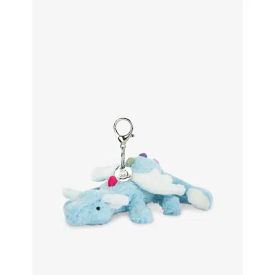 Jellycat Womens Sky Dragon Soft Bag Charm 22cm In Blue