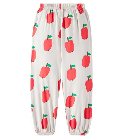 Jellymallow Kids' Apple Cotton Sweatpants In Grey