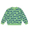 Jellymallow Atom Printed Cotton Sweatshirt In Green
