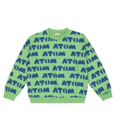 Jellymallow Kids' Atom Printed Cotton Sweatshirt In Green