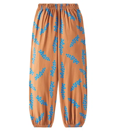 Jellymallow Kids' Berry Cotton Sweatpants In Brown