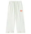 Jellymallow Brid Striped Cotton Pants In White