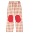 Jellymallow Checked Cotton Pants In Multi