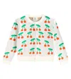 Jellymallow Cherry Cotton Cardigan In White