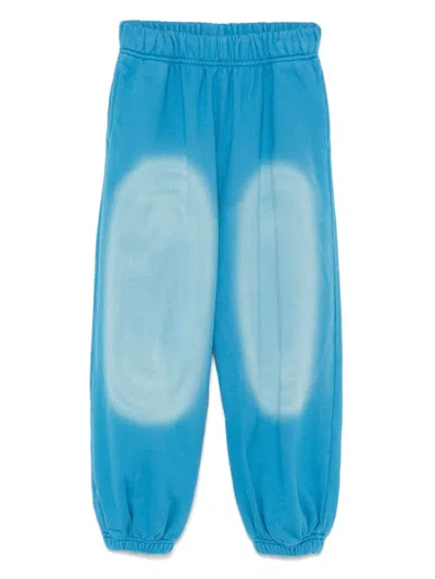 Jellymallow Kids' Cotton Track Pants In Blue