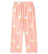 Jellymallow Duck Cotton Pants In Orange