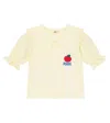 Jellymallow Embroidered Cotton Blouse In Cream