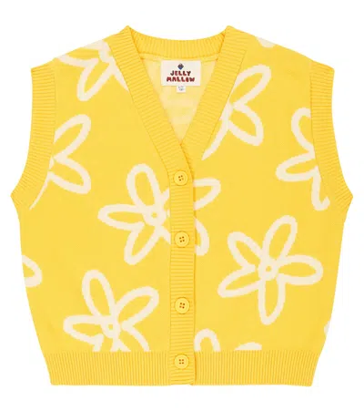 Jellymallow Kids' Bedruckter Pullunder Aus Baumwolle In Yellow