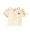 Jellymallow Floral Sailor Shirt In Beige