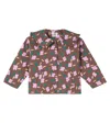 Jellymallow Flower Quilted Cotton Jacket In Brown