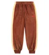 Jellymallow Happiness Cotton-blend Velvet Sweatpants In Brown