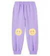 Jellymallow Happiness Cotton Fleece Sweatpants In Purple