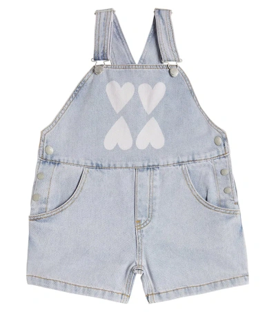 Jellymallow Kids' Heart Denim Dungarees
