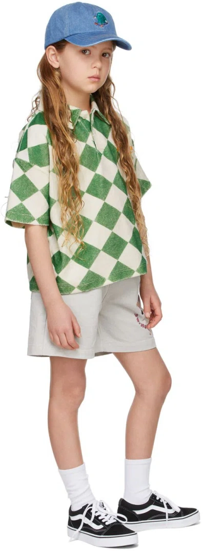 Jellymallow Kids Grey Flamingo Shorts In Light Grey