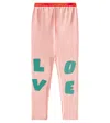 Jellymallow Love Cotton-blend Leggings In Pink