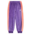 Jellymallow Love Cotton-blend Velour Sweatpants In Blue