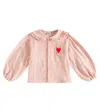 Jellymallow Love Cotton Blouse In Pink