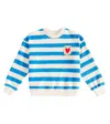 Jellymallow Love Striped Cotton Sweatshirt In Multicoloured
