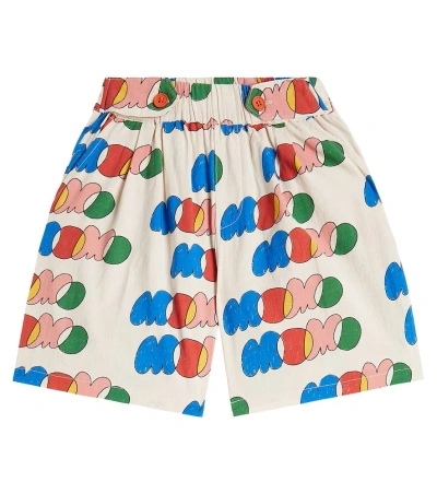 Jellymallow Kids' Momo Printed Cotton Shorts In Multicoloured
