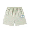 Jellymallow Play Checked Cotton-blend Shorts In Green