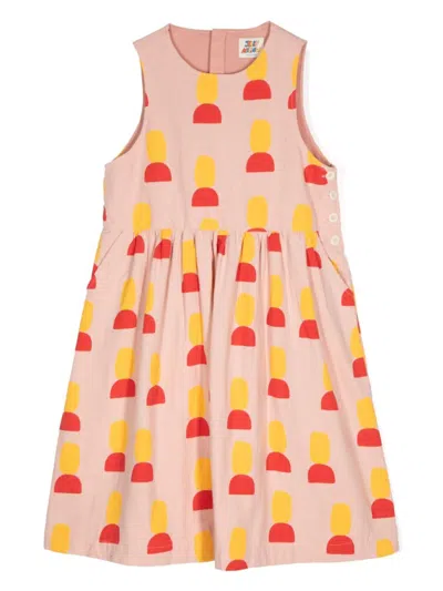 Jellymallow Kids' Polka-dots Sleeveless Dress In Pink