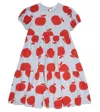 Jellymallow Pomme Ruffle Cotton Dress In Blue