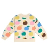 Jellymallow Printed Cotton Jersey Sweatshirt In Grey