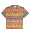 Jellymallow Printed Cotton Shirt In Beige
