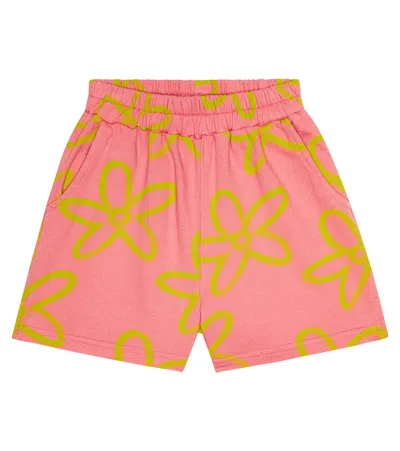 Jellymallow Kids' Printed Cotton Shorts In Pink