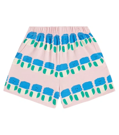 Jellymallow Kids' Printed Cotton Shorts In Pink