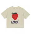 Jellymallow Bedrucktes T-shirt Aus Baumwolle In Oatmeal