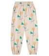Jellymallow Printed Velour Sweatpants In Beige