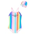 Jellymallow Rainbow Swimsuit And Cap Set