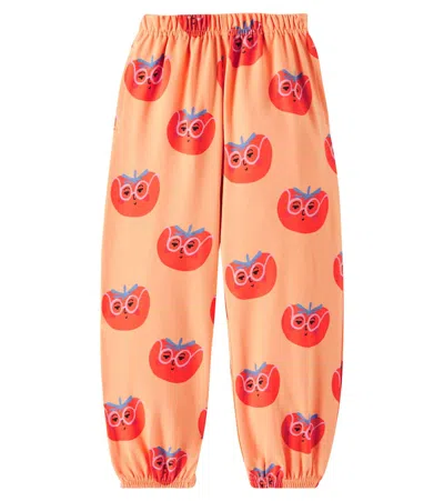 Jellymallow Kids' Tomato Cotton Sweatpants In Orange