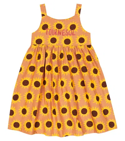 Jellymallow Kids' Bedrucktes Kleid Tournesol In Brown