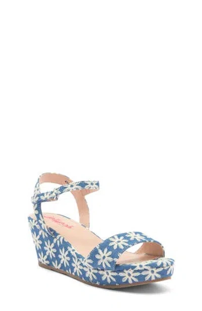Jellypop Kids' Scenery Wedge Sandal In Blue