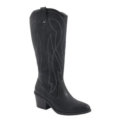 Jellypop Women's Festival Western Tall Boots In Black Metallic