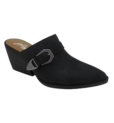 Jellypop Women's Lockhart Heeled Mules In Black Distress