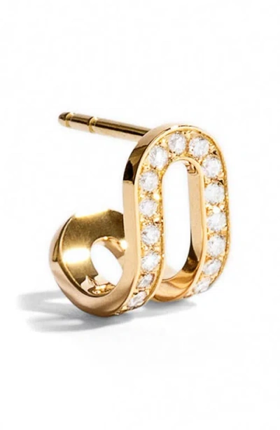 Jem Paris Medium Étreintes Lab Created Diamond Single Stud Earring In 18k Yellow Gold/lab Diamonds