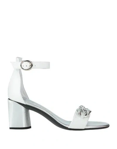 Jemi Woman Sandals White Size 10 Leather