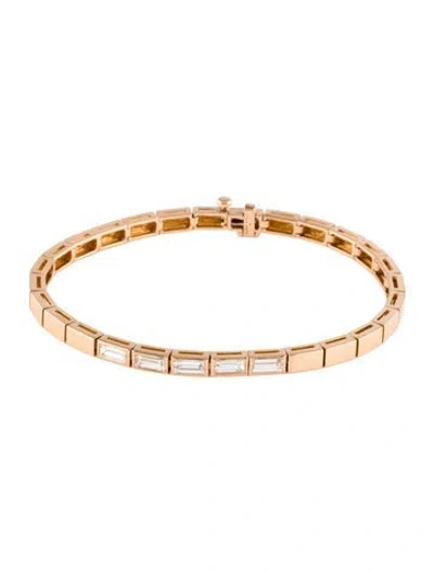 Pre-owned Jemma Wynne 18k 1.20ctw Diamond Modern Deco Link Bracelet, 6.5" In Multi