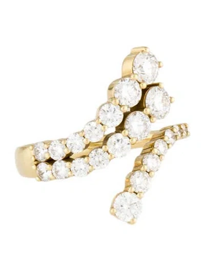 Pre-owned Jemma Wynne 18k 1.35ctw Diamond Connexion Bypass Band In Multi